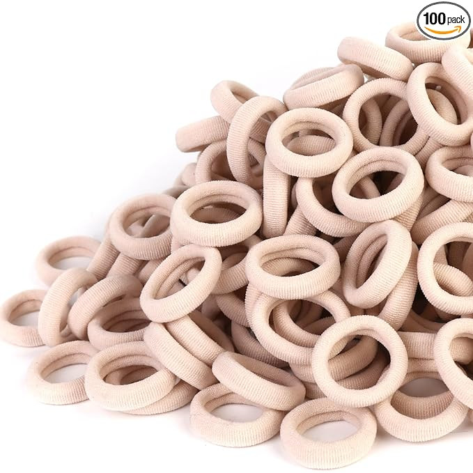 Blonde Toddler Hair Ties, Seamless Baby Girl Hair Bands No Damage, Cotton Girls Hair Ponytail Hol... | Amazon (US)