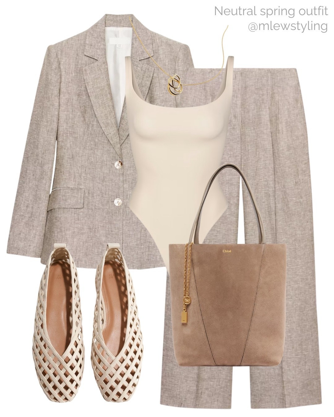 Neutral spring work outfit 🤍

Tags: spring workwear, office outfit, linen suit, Zara blazer, linen pants, Chloe suede tote bag, H&M braided ballet flats, capsule wardrobe, neutral aesthetic 

#LTKgrwm #LTKWorkwear #LTKootd