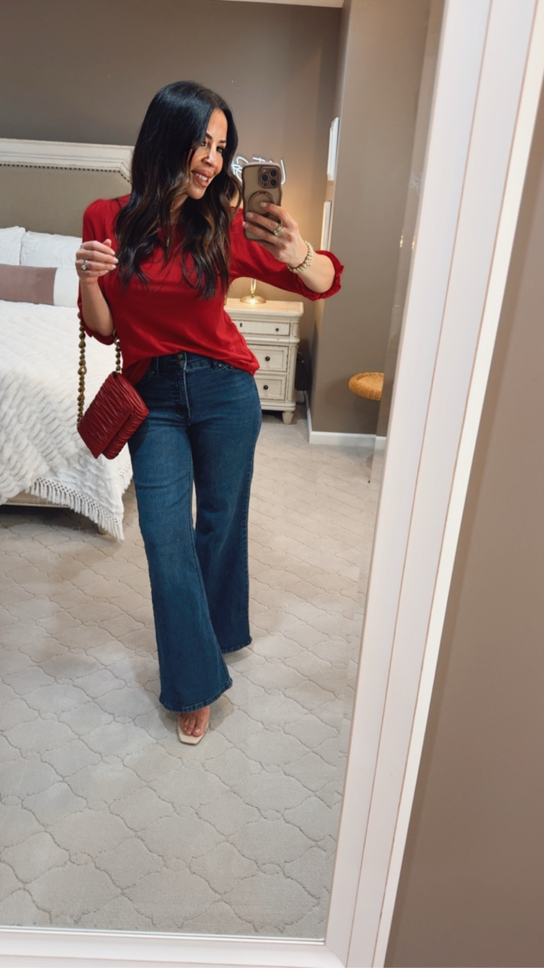 Holidays call for last minute meet ups with friends and family❤️🎄. Not every occasion calls for a formal dress. I love this affordable outfit from Walmart for grabbing a drink or coffee with friends when you still want to look festive! Also, you will fall in love with these jeans where them all year round🙌🏻❤️ 
#walmartstyle #walmartjeans #casualholiday

#LTKFindsUnder50 #LTKHoliday #LTKOver40