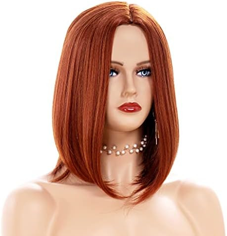 Gerulyss Short Red Bob Wigs for Women Straight Ginger Synthetic Wig Natural looking Synthetic Ful... | Amazon (US)