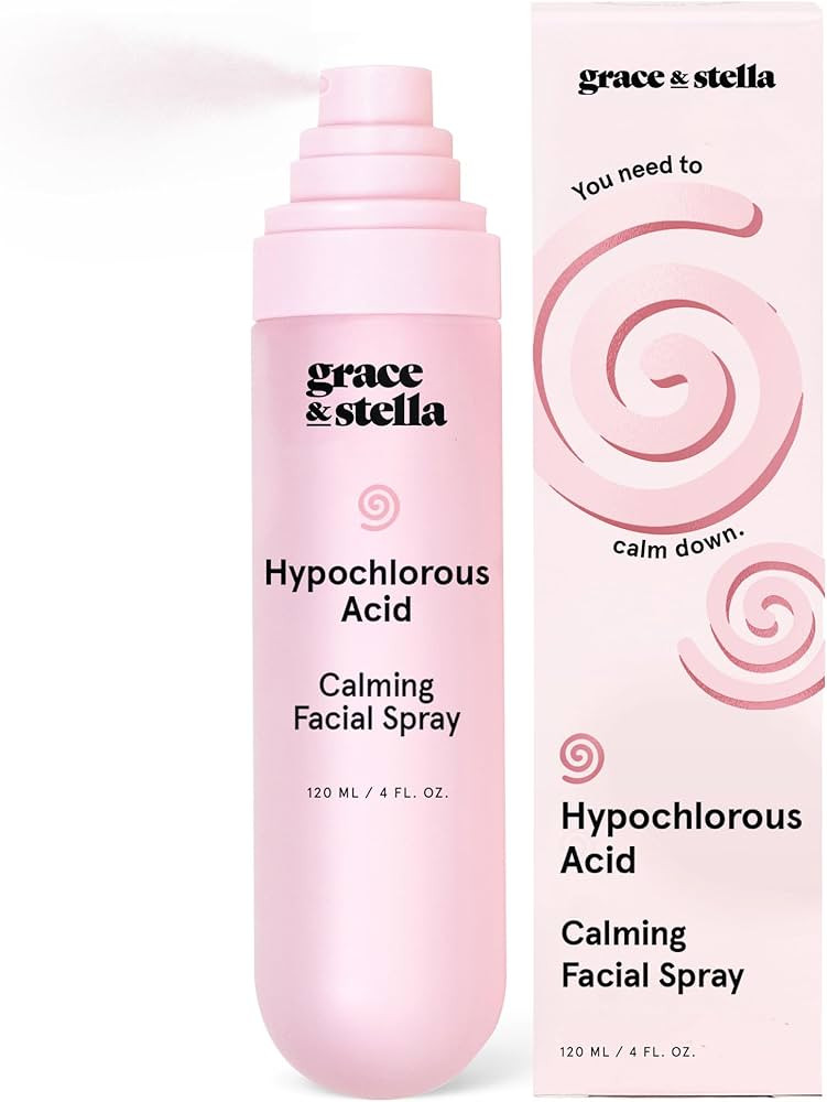 grace & stella Hypochlorous Acid Spray for Face - Acne Spray - Gentle Face Mist to Calm Redness, ... | Amazon (US)