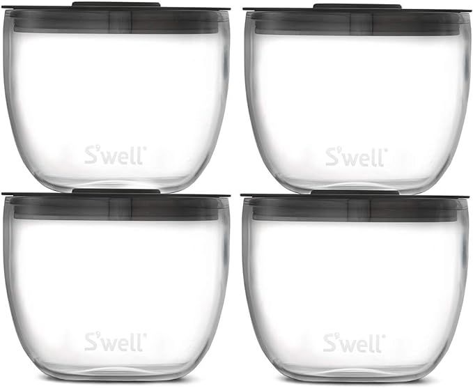 S'well Prep Food Glass Bowls - Set of 4, 12oz - Make Meal Easy and Convenient - Leak-Resistant Po... | Amazon (US)
