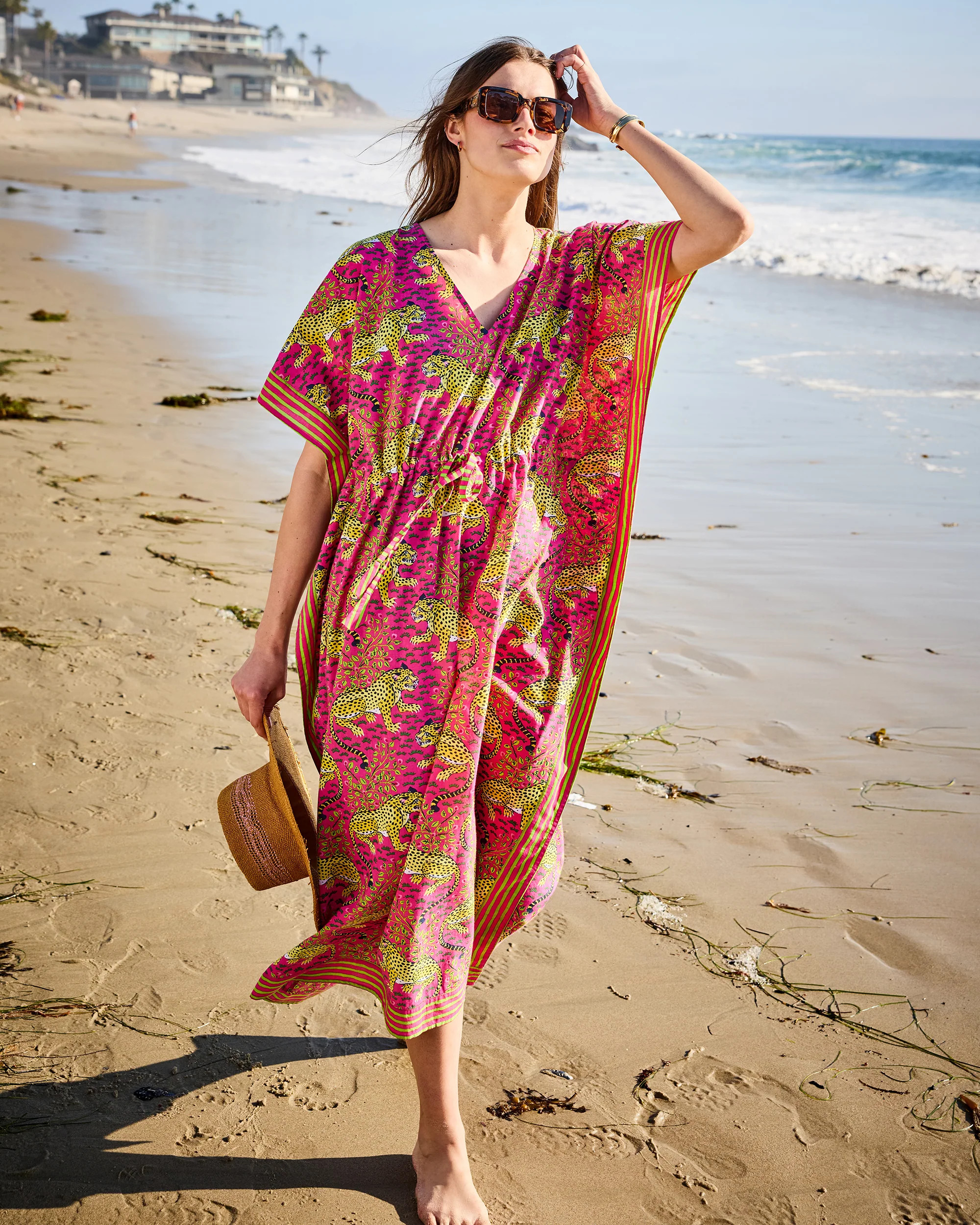 Bagheera - Let's Cruise Caftan - Hot Pink | Printfresh
