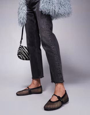 Steve Madden Rejoice-M mesh ballet flats in black | ASOS (Global)