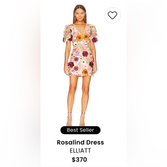 elliatt rosalind floral applique embellished statement mini dress size small new | Poshmark