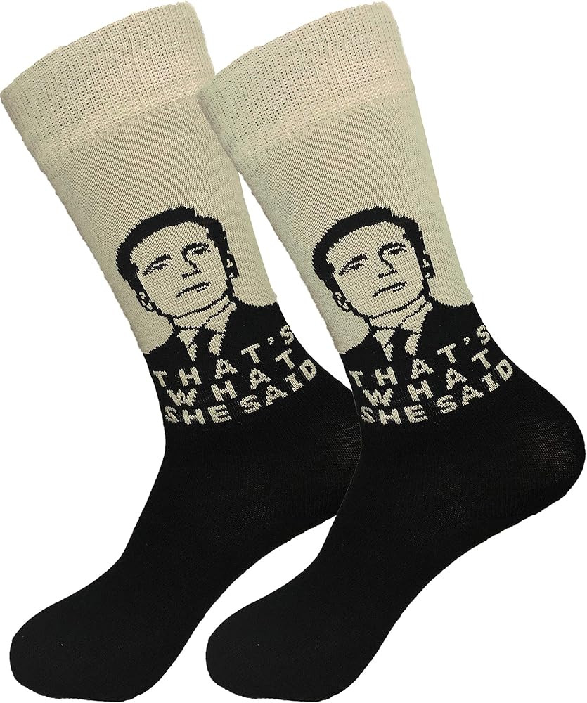 Balanced Co. That's What She Said Dress Socks Michael Scott Funny Socks Crazy Socks Casual Cotton... | Amazon (US)