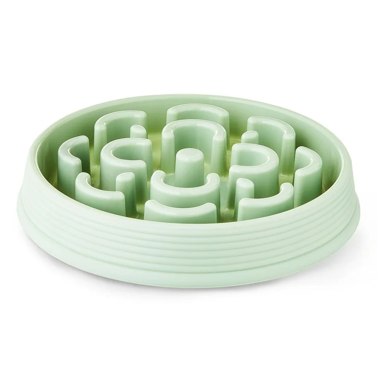 Vibrant Life Slow Chow Dog Bowl, Green Medallion | Walmart (US)