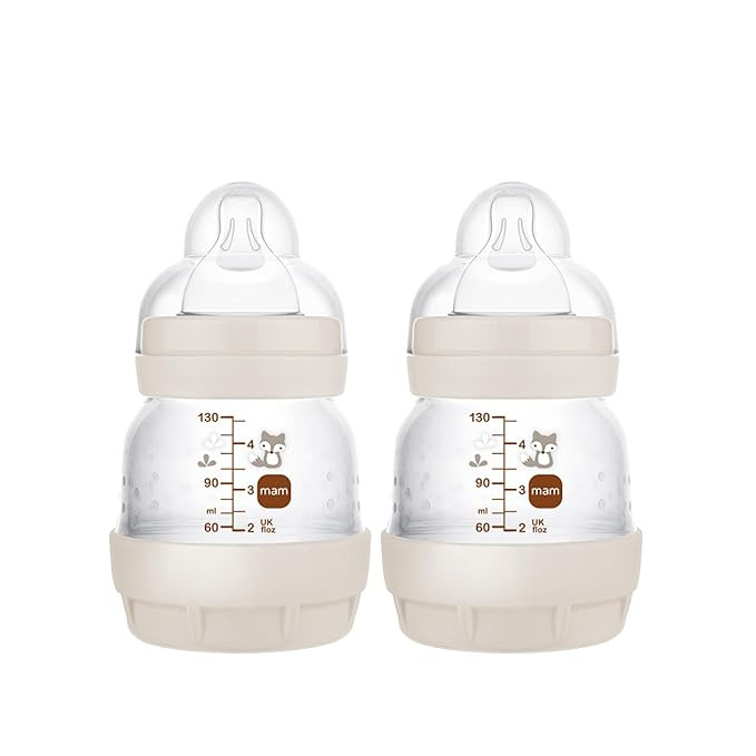 MAM Easy Start Anti-Colic Baby Bottles, Extra Slow Flow, Breastfeeding-Like Silicone Nipple Bottl... | Amazon (US)