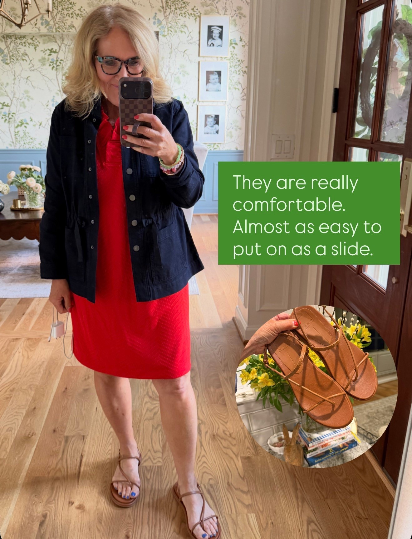 Twill navy jacket size petite medium 
Red textured knit dress size medium 
These leather sandals are an everyday shoe  

The 7 pairs of shoes I’m reaching for on repeat. I do have some funky feet. And these work! Sure, I’m wearing other shoes too. Some I love as much! But these are the very basic minimum that you need to make any outfit work. All true to size. I’ll link a couple extra options. 

For the outfits I’ll link some main pieces, but they’re all in LTK as separate posts  

#LTKOver40 #LTKMothersDay #LTKootd

#LTKMothersDay