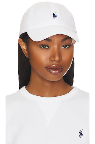 Polo Ralph Lauren Chino Cap in White & Marlin Blue from Revolve.com | Revolve Clothing (Global)