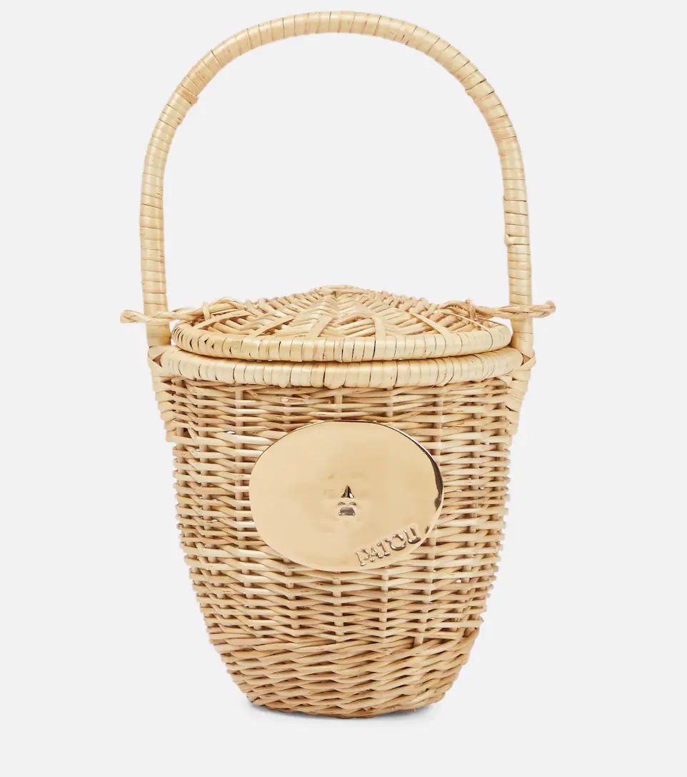 Embellished Small wicker basket bag | Mytheresa (US/CA)