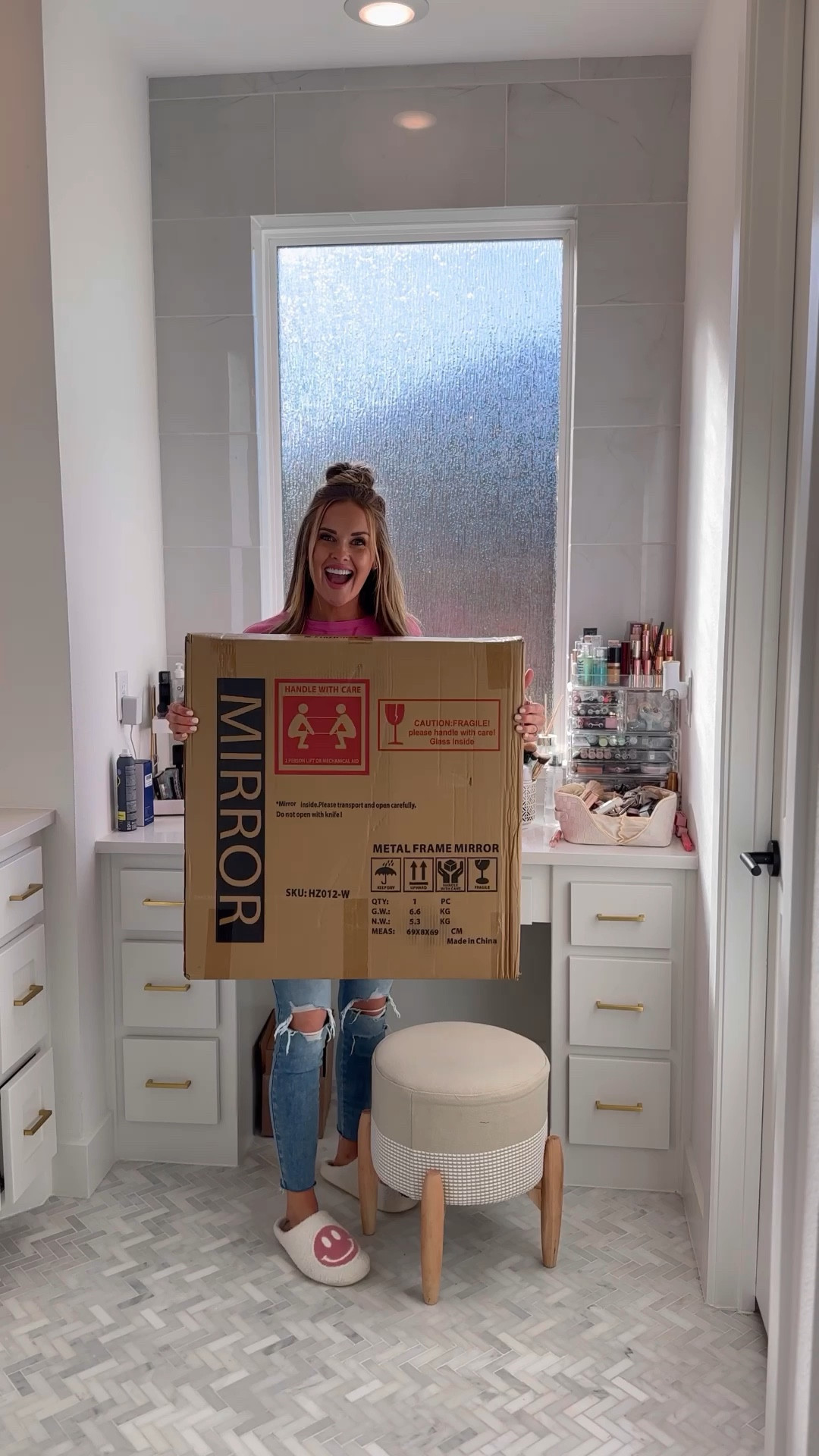 Set up a self care corner with me 💕🎀💄🫶🏼 + my jeans that finally restocked!