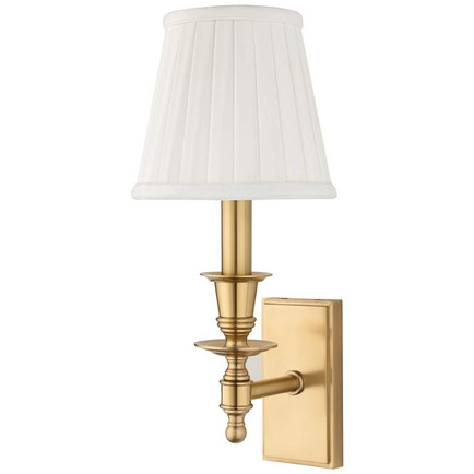 Ludlow Aged Brass Wall Sconce Unlacquered Brass Bathroom Sconces