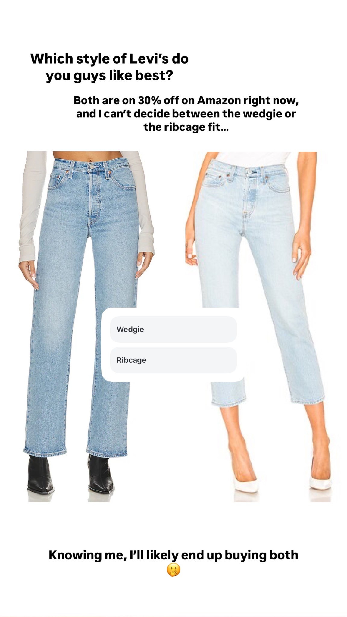 Levis wedgie jeans & ribcage jeans NOW on sale on Amazon 🙌🏼



#amazonpartner
#ad
#sponsored 
@amazon

#LTKStyleTip #LTKSaleAlert #LTKFindsUnder50