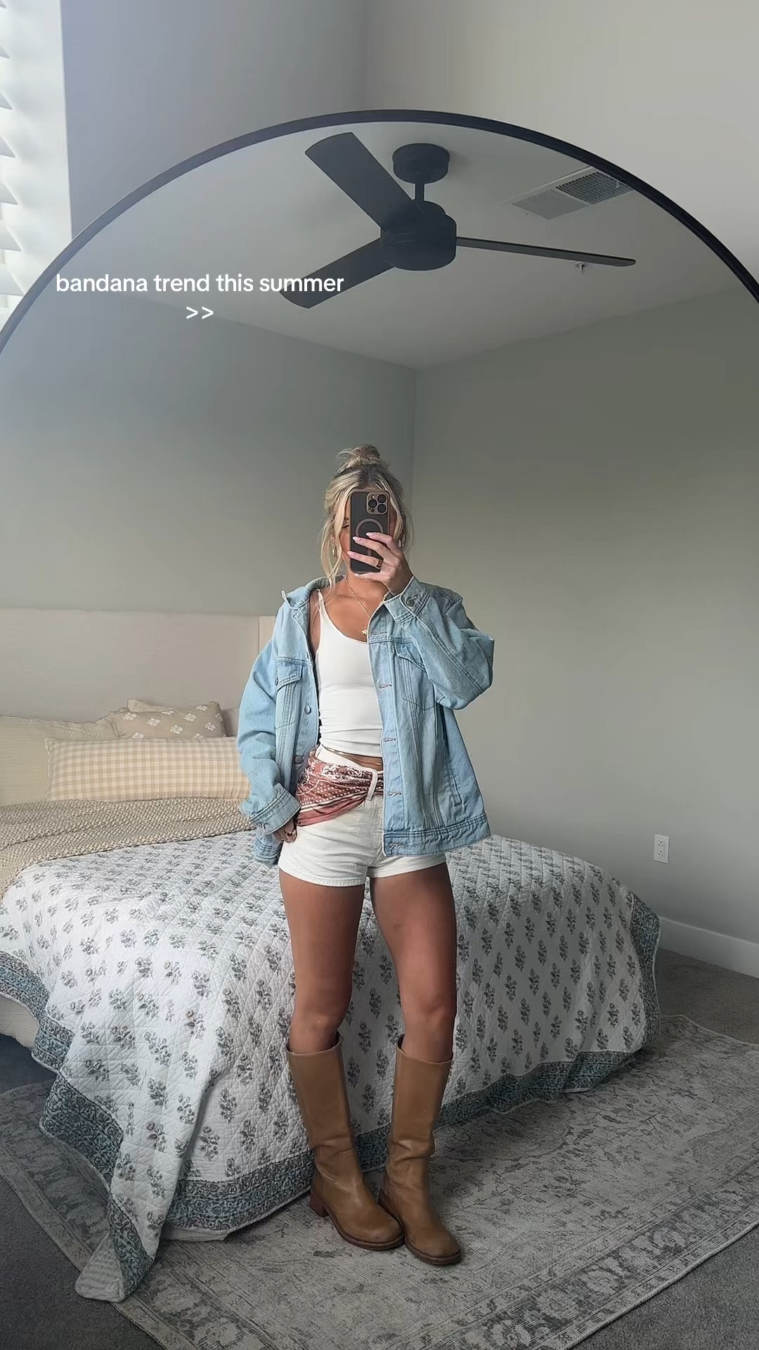 country concert outfit inspo - featuring the bandana trend 

// denim jacket, white denim, white levis, Frye dupe, Steve Madden boots

#LTKStyleTip #LTKShoeCrush #LTKFindsUnder50