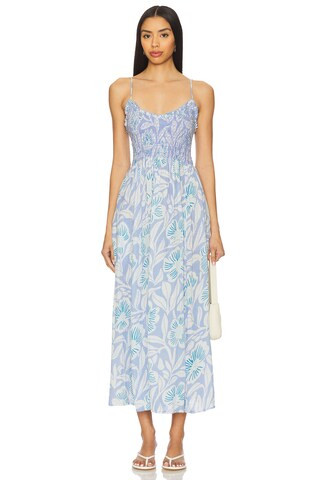Free People Sweet Nothings Midi Dress in Blue Vista Combo from Revolve.com | Revolve Clothing (Global)