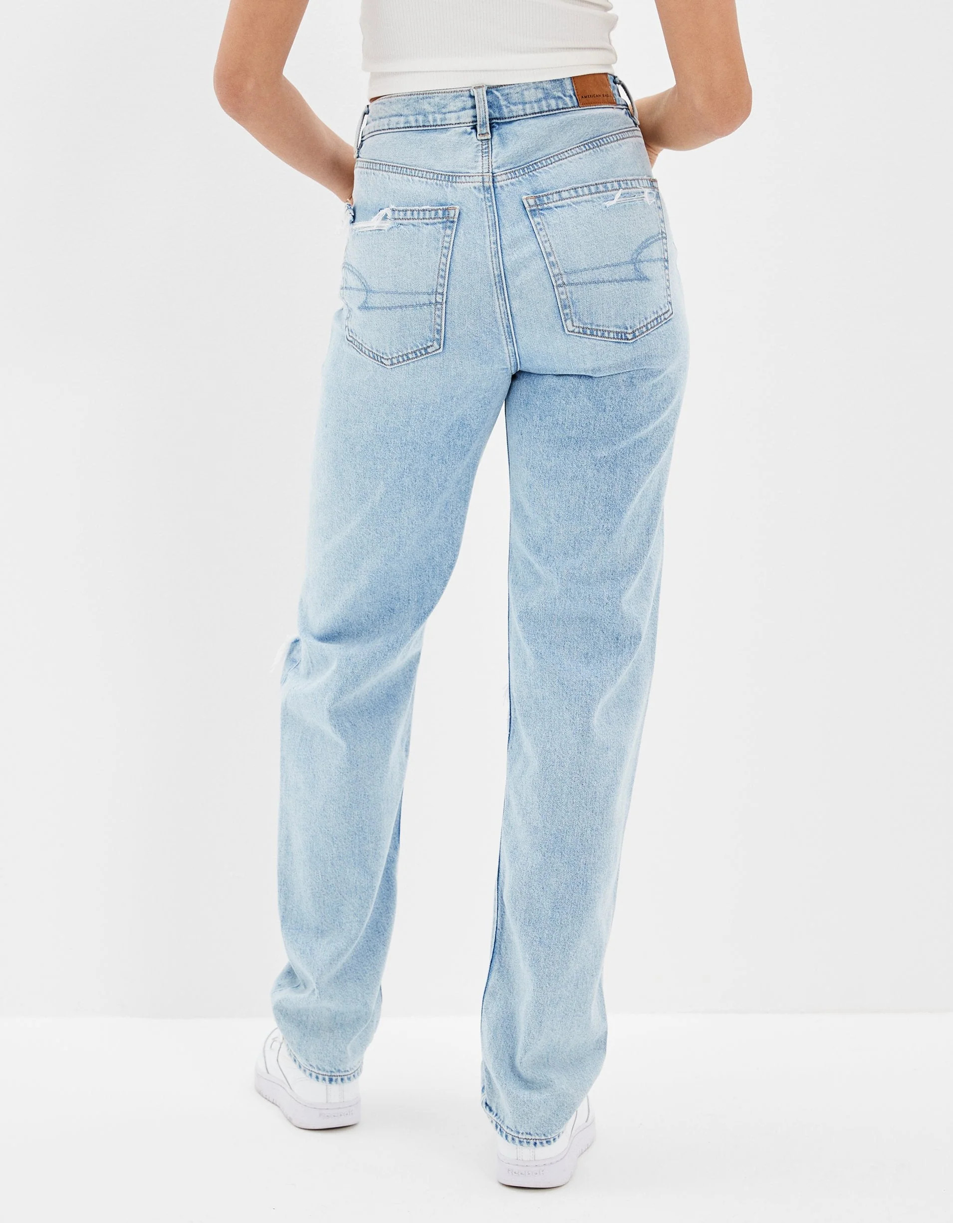 AE Ripped Highest Waist Baggy Straight Jean | Shop Simon
