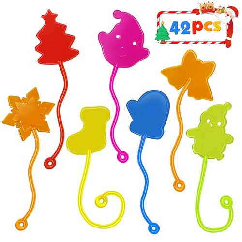 Christmas Sticky Hands Bulk 42PCS Christmas Party Favors for Kids Stocking Stuffers for Kids Stretchy Sticky Hand Toy Goodie Bag Stuffers Fillers Toys Classroom Prizes Carnival Birthday Party Supplies | Amazon (US)