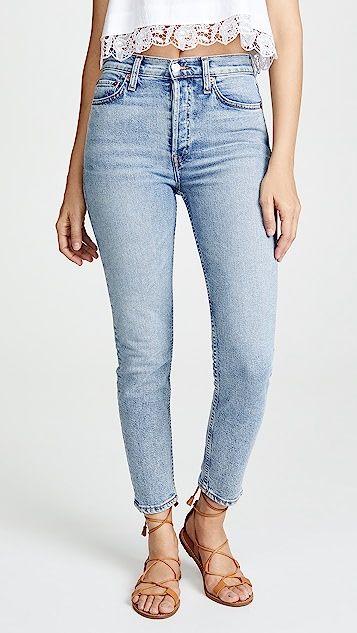 High Rise Ankle Crop Jeans | Shopbop