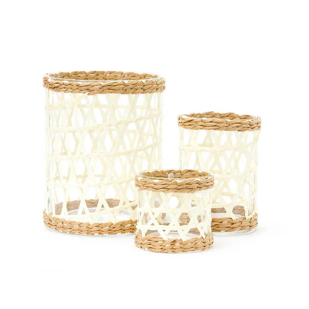 Island Wrapped White Lattice Hurricane | Cailini Coastal