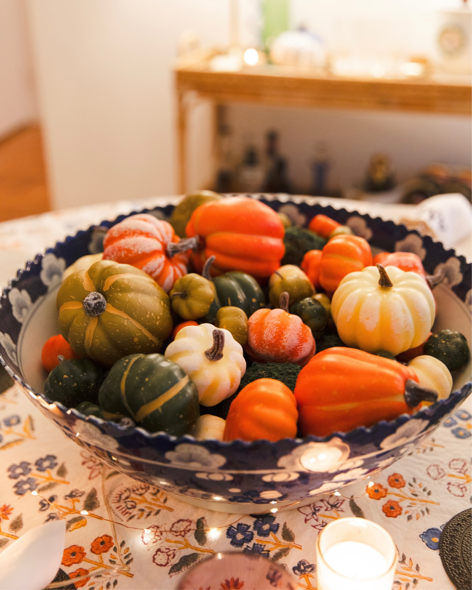 Similar navy and white ceramic bowl and my faux pumpkins! 🎃 #homedecor #pumpkins #ceramicbowl 

#LTKhome #LTKSeasonal #LTKHalloween