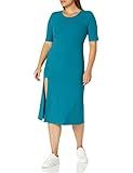 The Drop Women's Angela Fitted Short Sleeve Ribbed Crew Neck Midi Dress | Amazon (US)