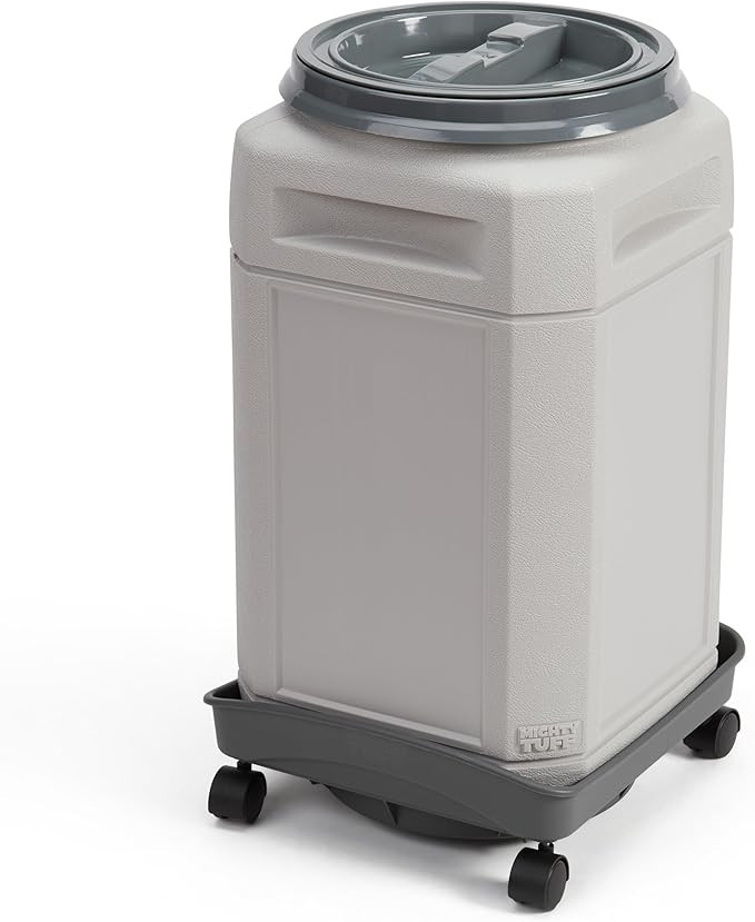 Mighty Tuff 13 Gallon, 54 Lbs Capacity, BPA-Free Pet Food Storage Container with Rolling Dolly on... | Amazon (US)