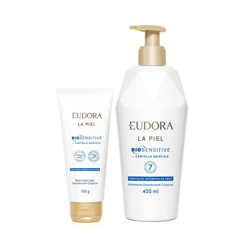 Combo La Piel Biosensitive + Centella Asiática: Hidratante Corporal 400ml + Balm Tripla Ação 1... | Eudora (BR)