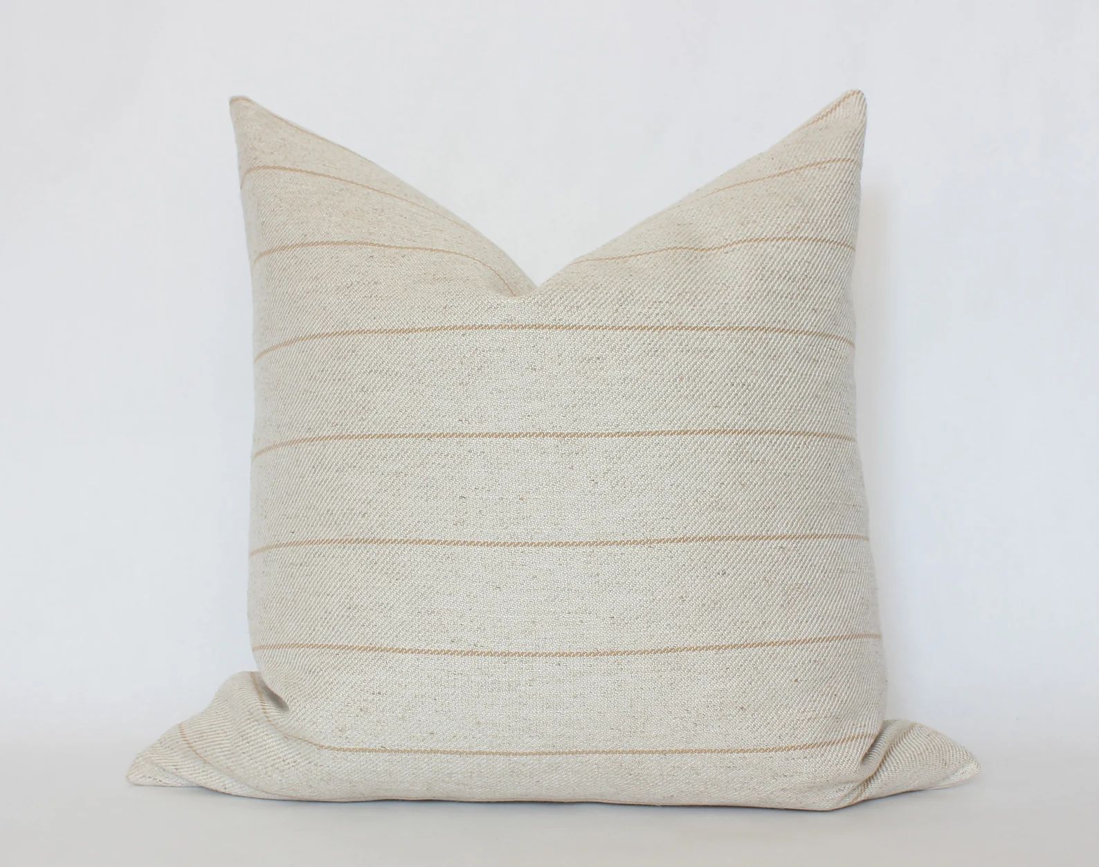 Striped Lumbar Pillow 14x20, Cream Lumbar Pillow Cover 12x20, Lumbar Throw Pillow, Oatmeal Stripe... | Etsy (US)