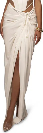 Noelia Slit Cotton & Linen Maxi Skirt | Nordstrom