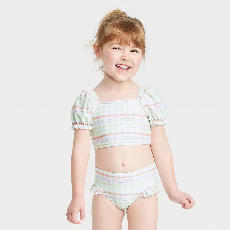 Toddler Girls' Plaid Bikini Set - Cat & Jack™ | Target