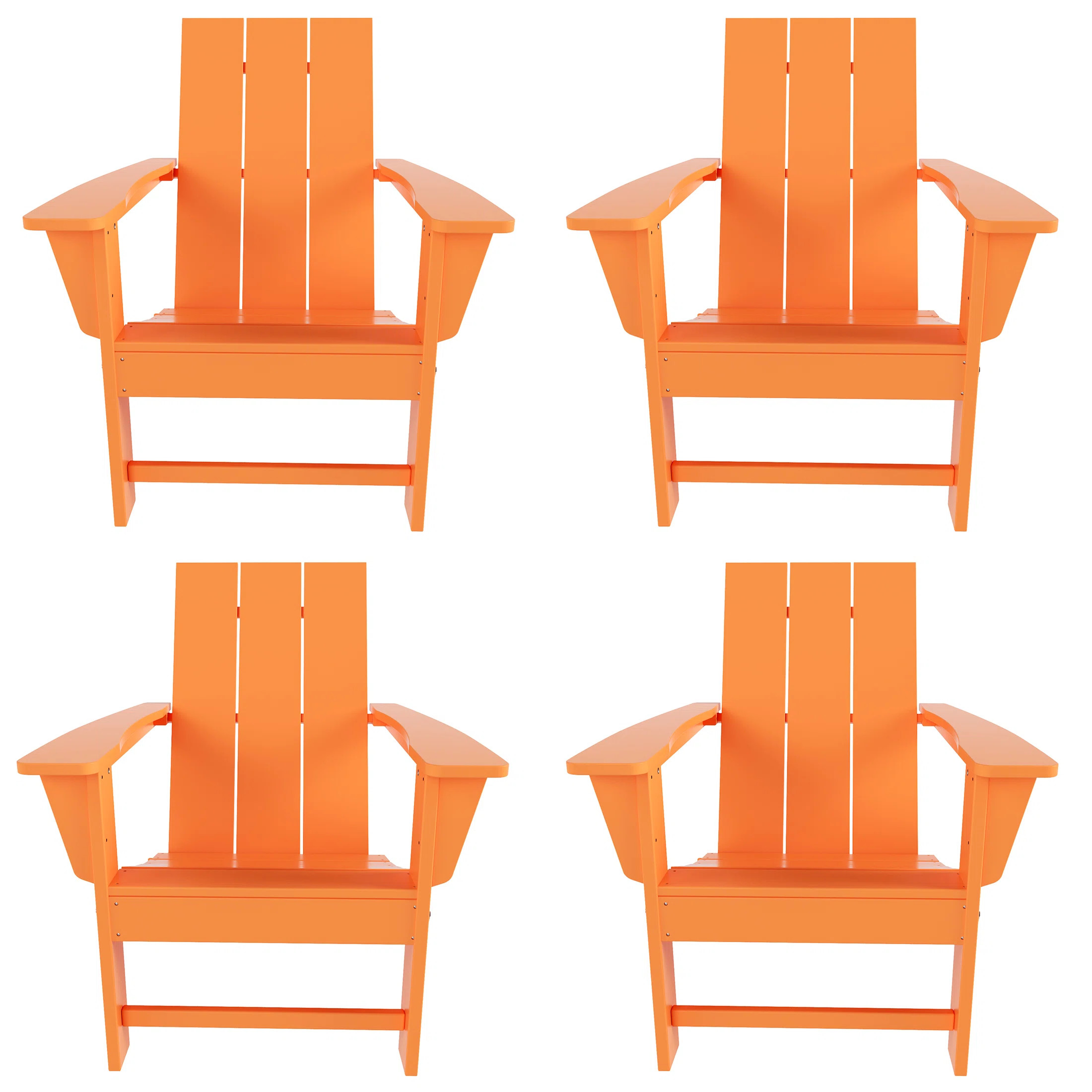 Laprade Foldable Outdoor Adirondack Set (Set of 4) | Wayfair North America