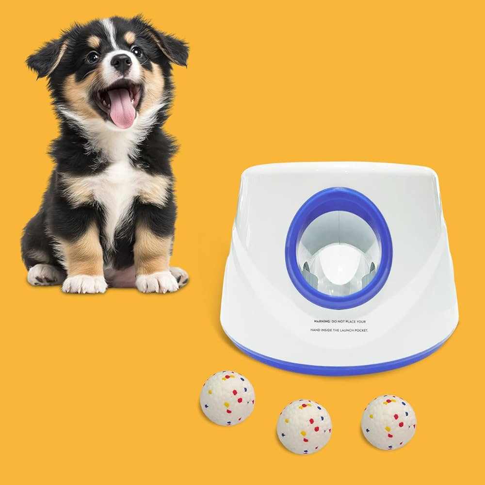 Automatic Dog Ball Launcher-Small Silent Dog Ball Thrower, 3 Adjustable Distances (20ft/33ft/46ft... | Amazon (US)