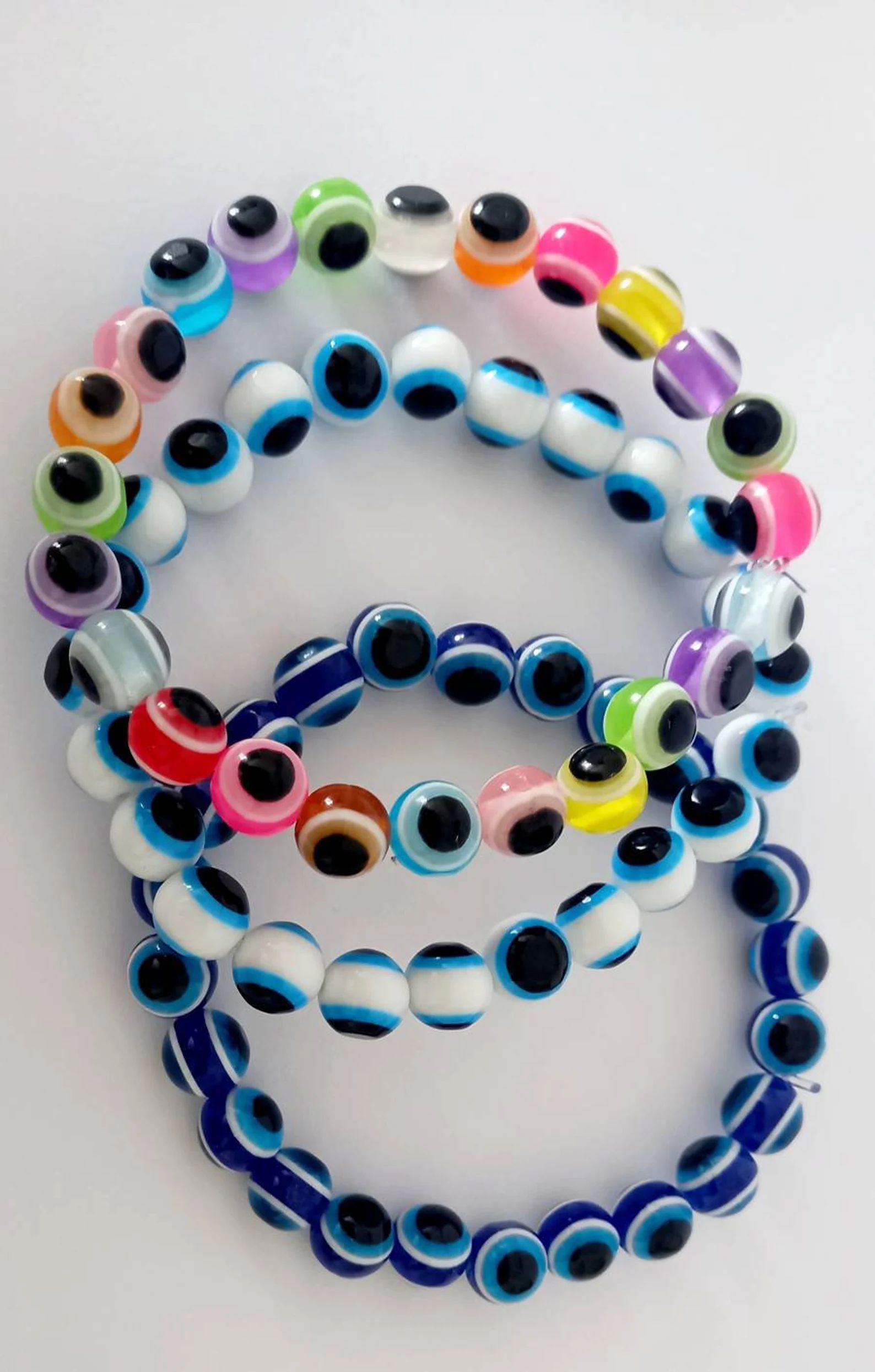 Evil Eye Beaded Bracelet Protection Bracelets Gift Colourful - Etsy | Etsy (US)