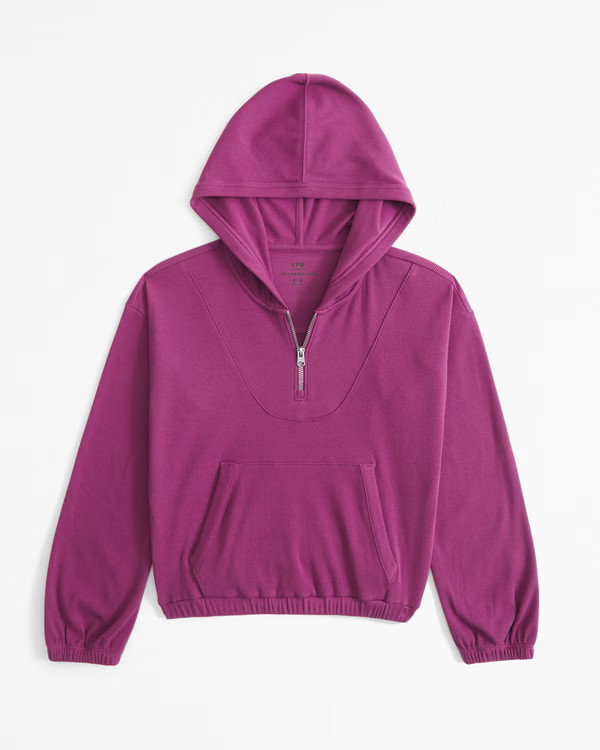 ypb active rib quarter-zip hoodie | Abercrombie & Fitch (US)
