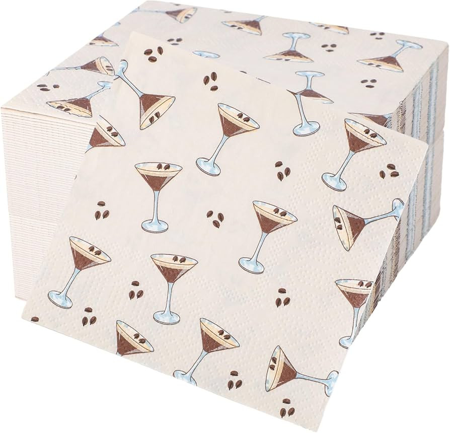 Crtiin 50 Pcs Espresso Martini Party Supplies a Tini Bit Older Napkins Love Is Brewing Decors Mar... | Amazon (US)