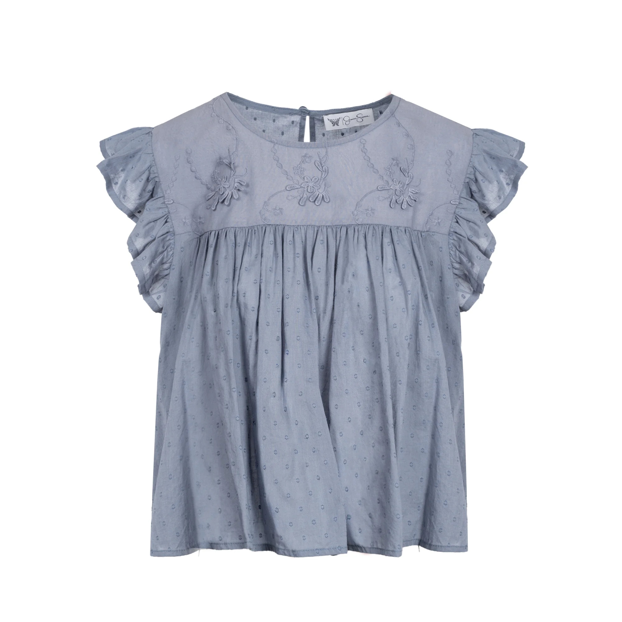 Jessica Simpson Women's Chandler Flutter Sleeve Top, Sizes XS-XL | Walmart (US)