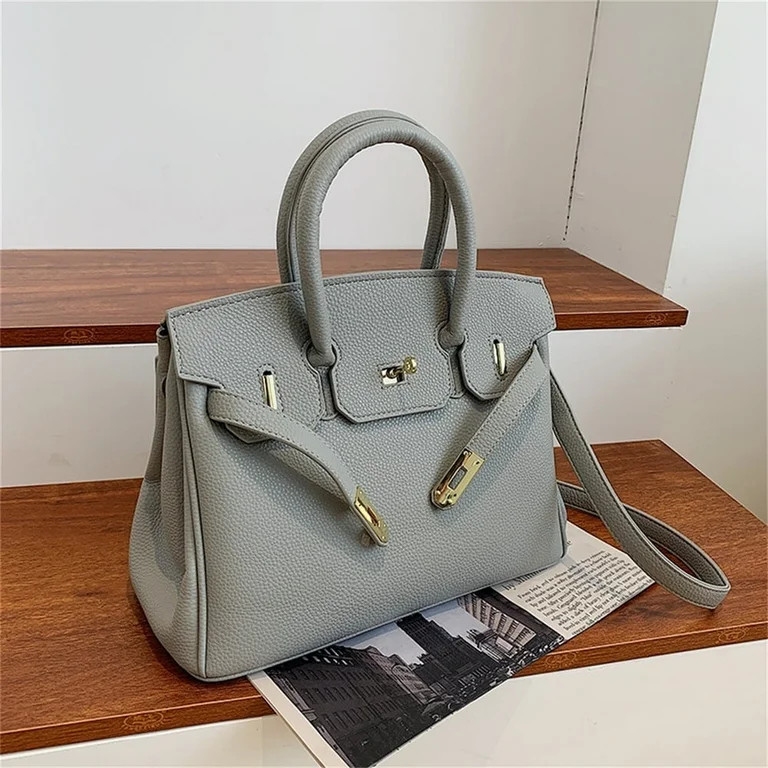 BESTSPR Women's Leather Handbags Platinum Lychee Tote Bags - Walmart.com | Walmart (US)