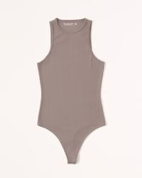 Seamless Rib Fabric Scuba Bodysuit | Abercrombie & Fitch (US)