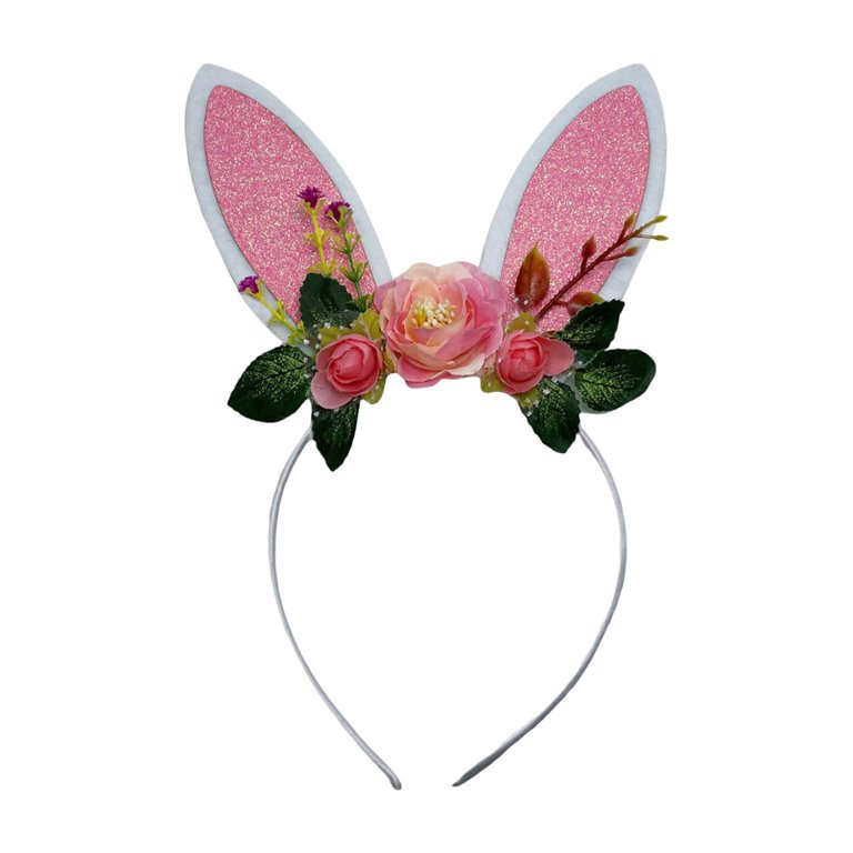 Caitzr Bunny Ears Headband, Flower Easter Rabbit Ears, Bunny Cosplay Costume Accessories for Tea ... | Walmart (US)