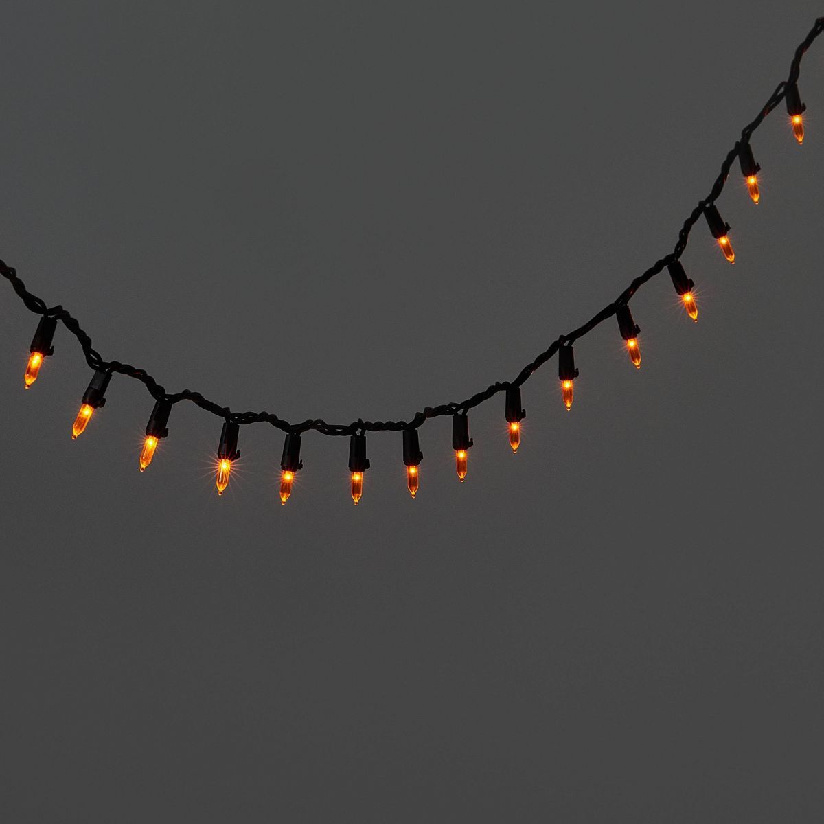 100ct LED Smooth Halloween Mini String Lights Orange - Hyde & EEK! Boutique™ | Target