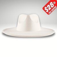White Fedora, Wide Brim Hat, Womens Sun Hats, Mens Felt Headwear, Large Brim, Derby, Ranch, Trilby,  | Etsy (US)