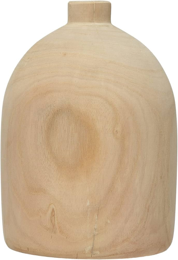 Creative Co-Op Decorative Paulownia Wood Vase | Amazon (US)