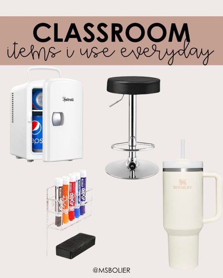 classroom items I use everyday!
mini fridge, adjustable stool, marker organizer and my water bottle!

teacher | classroom | middle school teacher 

#LTKBacktoSchool #LTKunder100