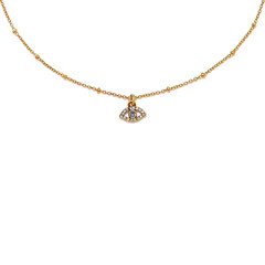 Mini Pavé Evil Eye Choker Necklace | Sequin