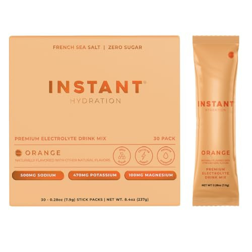 Instant Hydration Electrolytes Powder Packets - Citrus Orange Drink Mix - Zero Sugar - Keto, Vegan, Gluten-Free, Non-GMO - Boost Recovery, Brain Health, Muscle & Tissue Support- 30 Sticks | Amazon (US)