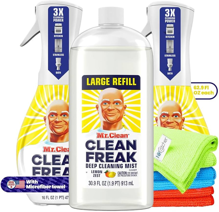 NikCatcher Bundle: Mr. Clean Clean Freak Multi-Surface Spray + Refill, Lemon Zest (62.9 fl. oz.) ... | Amazon (US)
