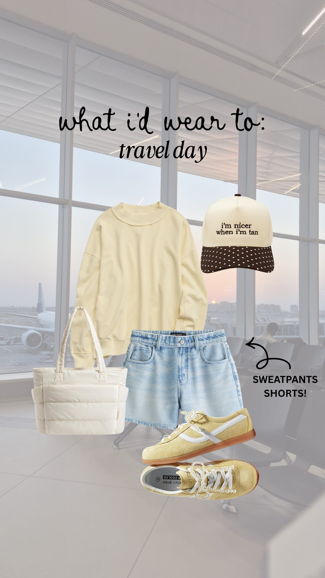 What I would wear on a travel day. These Abercrombie terry cloth sweatpants shorts are so comfortable and perfect for an elevated comfy look!

airport outfit, anti-pooch shorts, mom outfits 

 #LTKootd #LTKmomlife #LTKOver40