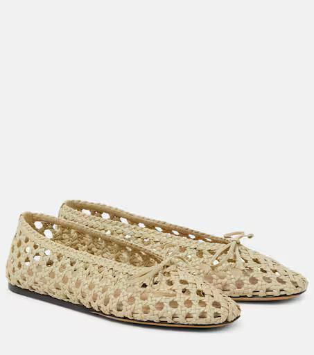 Regency woven leather ballet flats | Mytheresa (UK)