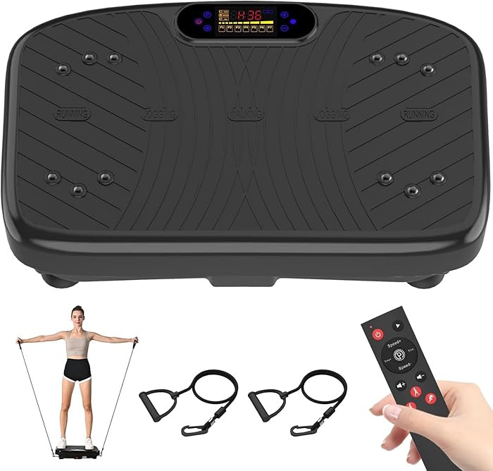 Vibration Plate Exercise Machine, Vibrating Plate Platform for Lymphatic Drainage with 200 Adjust... | Amazon (US)